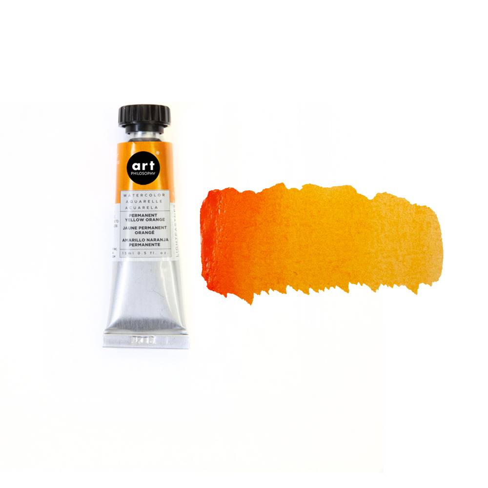 Art Philosophy® Artist Grade Watercolor Tubes - Permanent Yellow Orange