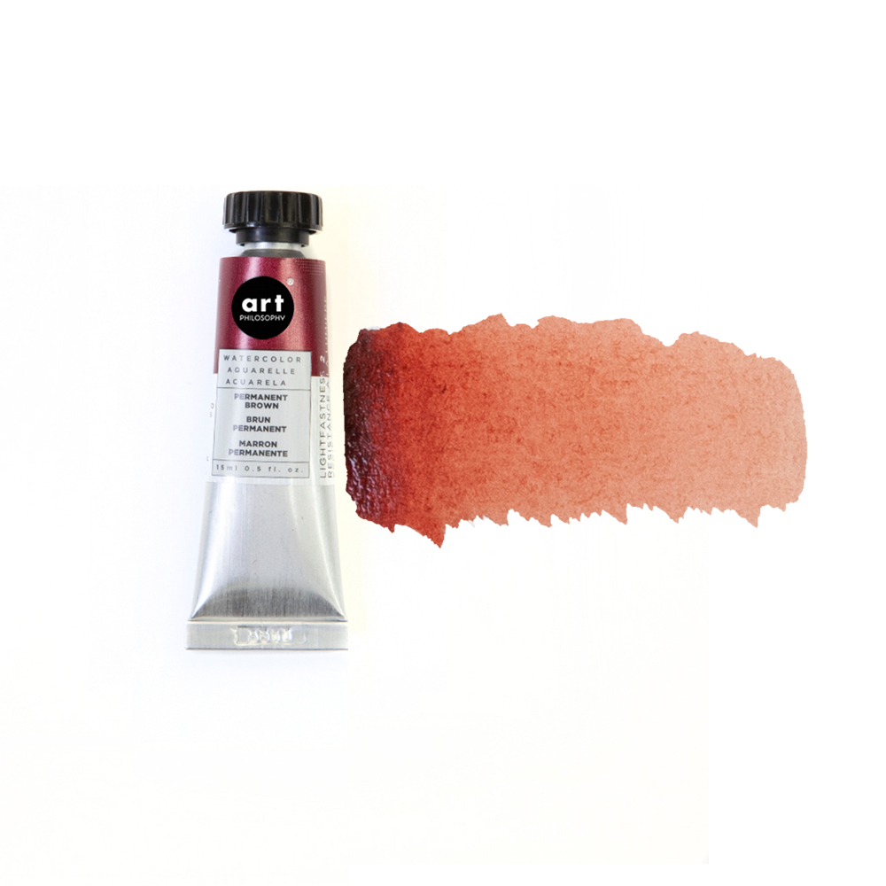 Art Philosophy® Artist Grade Watercolor Tubes - Permanent Brown