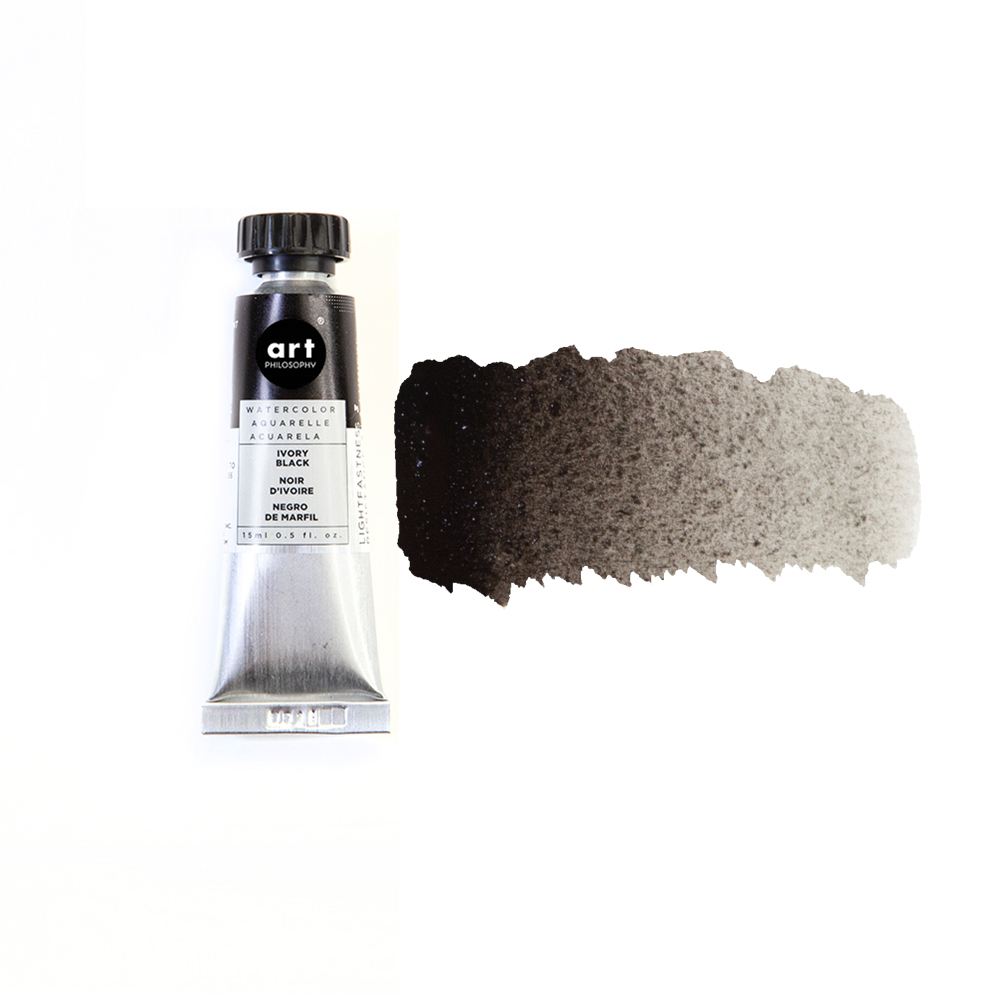 Art Philosophy® Artist Grade Watercolor Tubes - Ivory Black