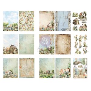 Homegrown Collection 6x8 Paper Pad - 15 sheets - 6 double sided designs x 2 sheets each + 2 cut-out sheets + 1 vellum sheet