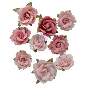 Buttons & Keepsakes Collection Flowers - Enveloped Roses - 9 pcs